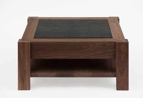 Журнальный столик James Duncan Tristan distressed leather and walnut coffee table