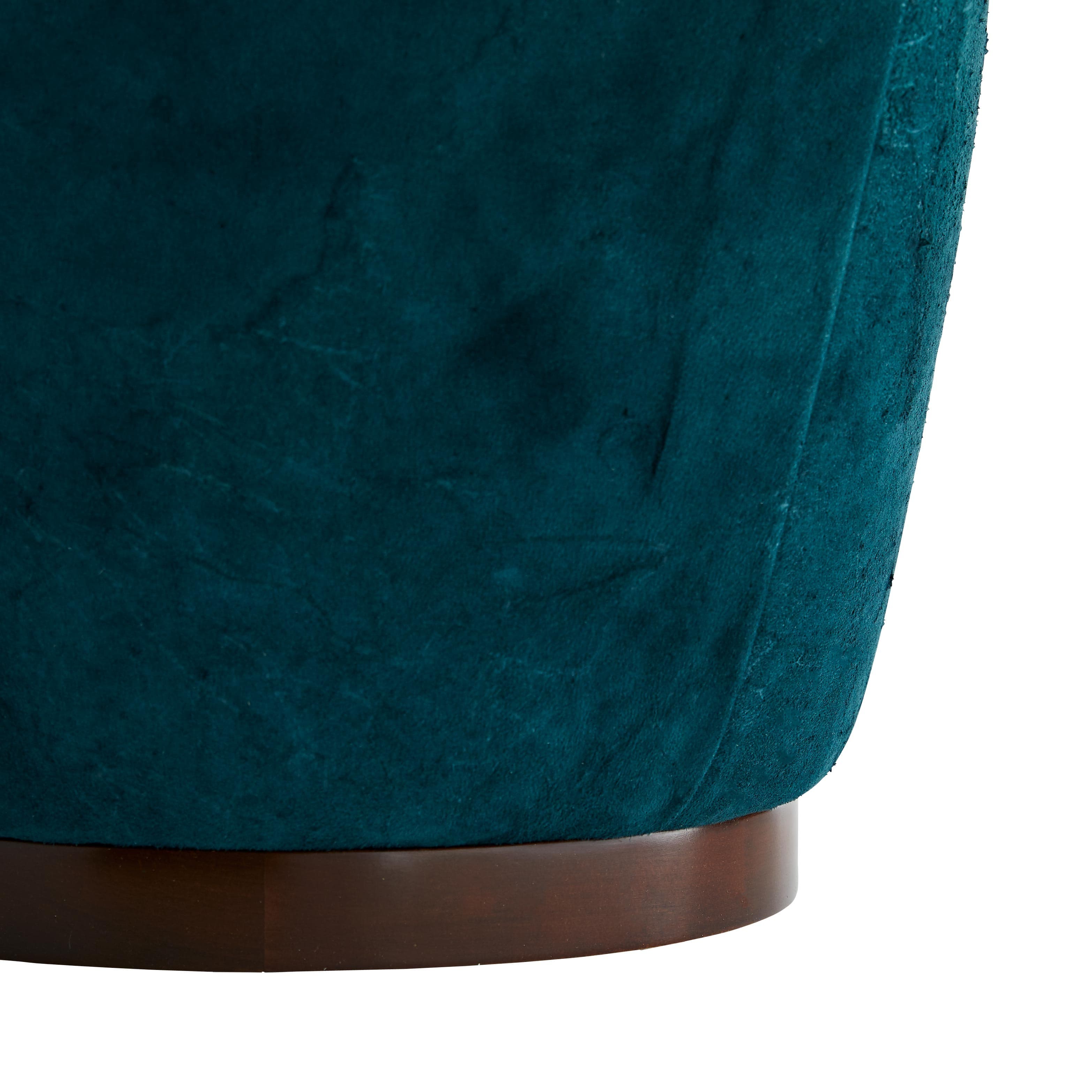 Пуф Arteriors Theo Ottoman Peacock Distressed Leather Dark Walnu — фото 3