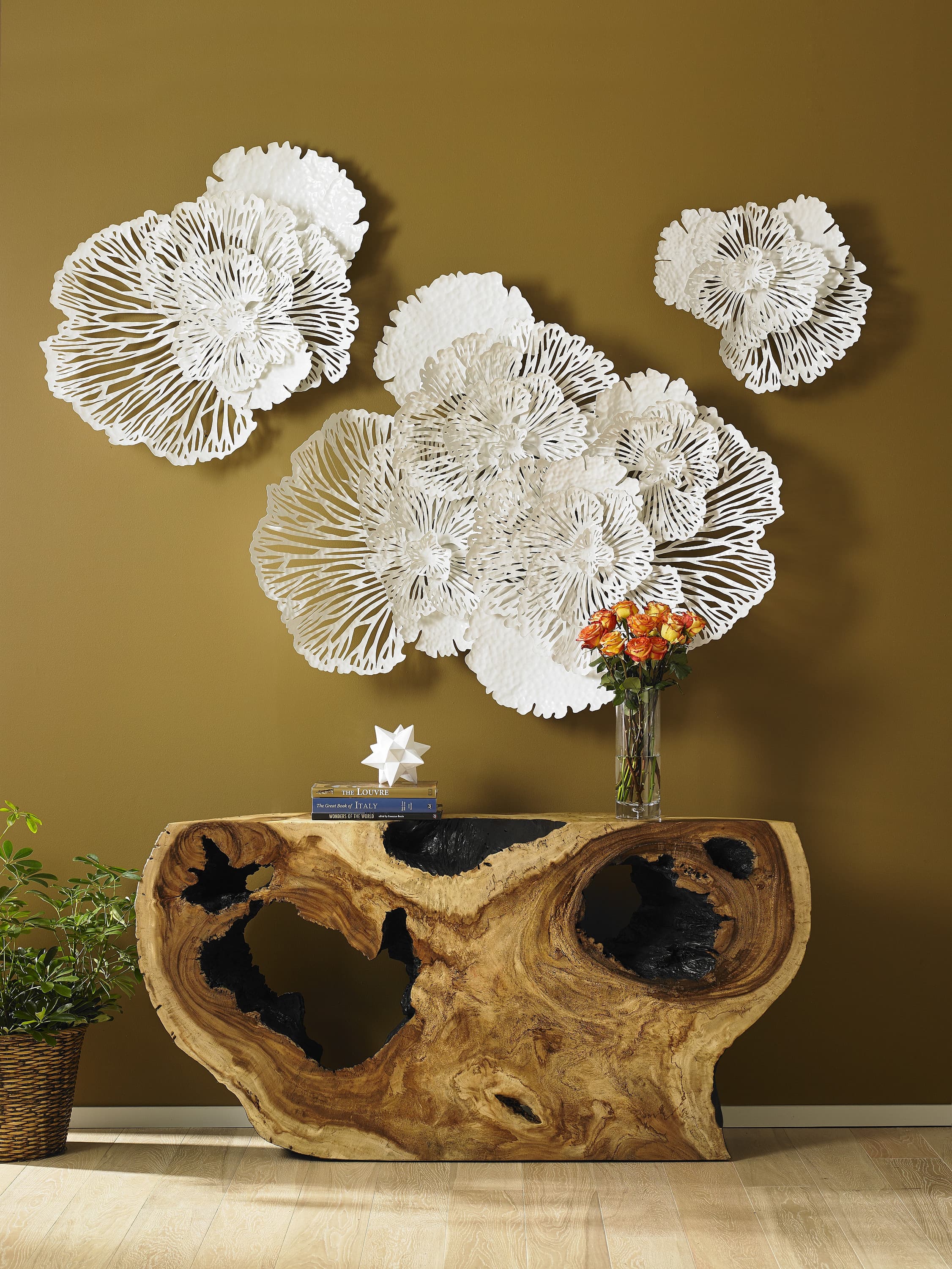 Декоративный настенный элемент Phillips Collection Flower Wall Art White, Small — фото 2