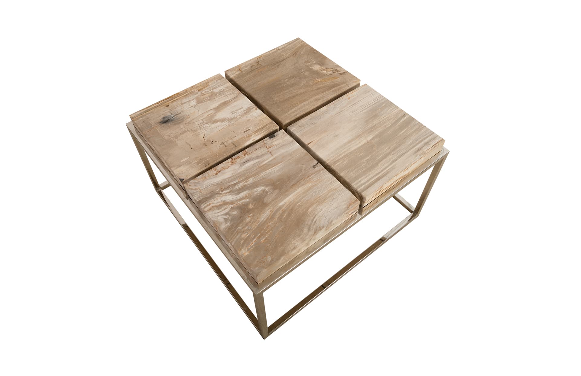 Кофейный столик Phillips Collection Petrified Wood Coffee Table, SS Base — фото 2