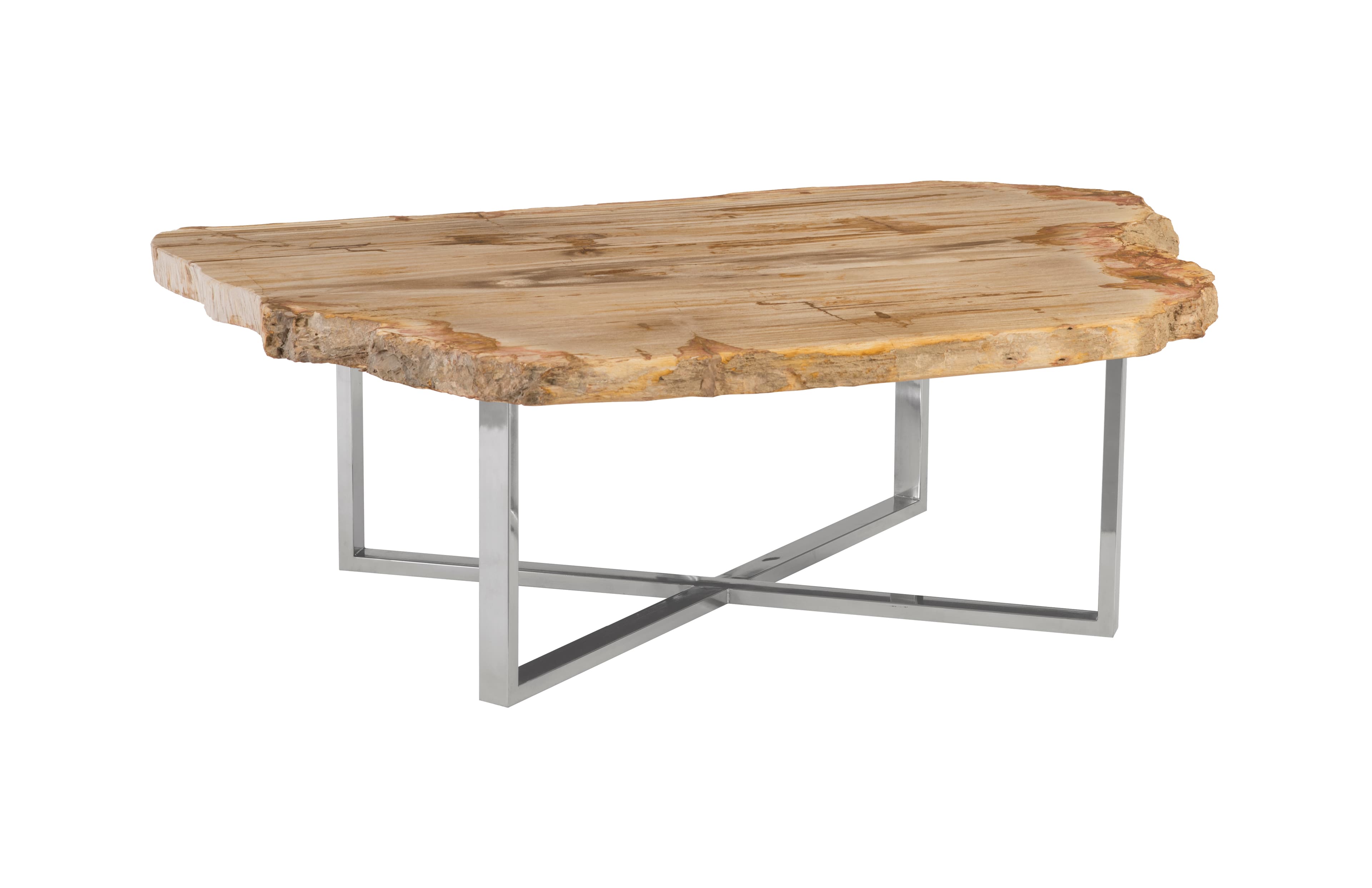 Кофейный столик Phillips Collection Onyx Coffee Table, Stainless Steel Base, rectangular — фото 4