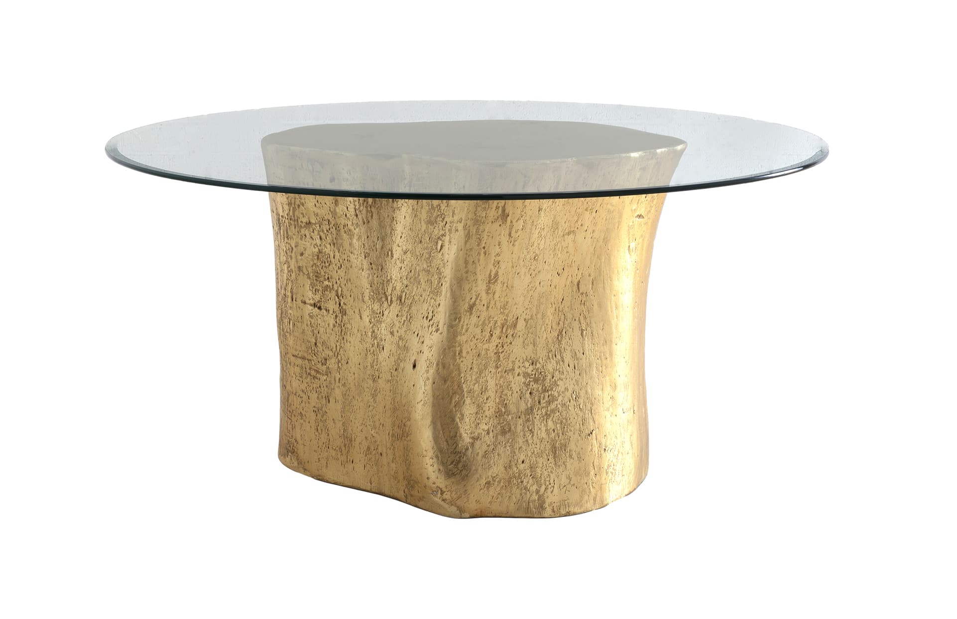 Обеденный стол Phillips Collection Log Dining Table, 60" Glass Top — фото 5