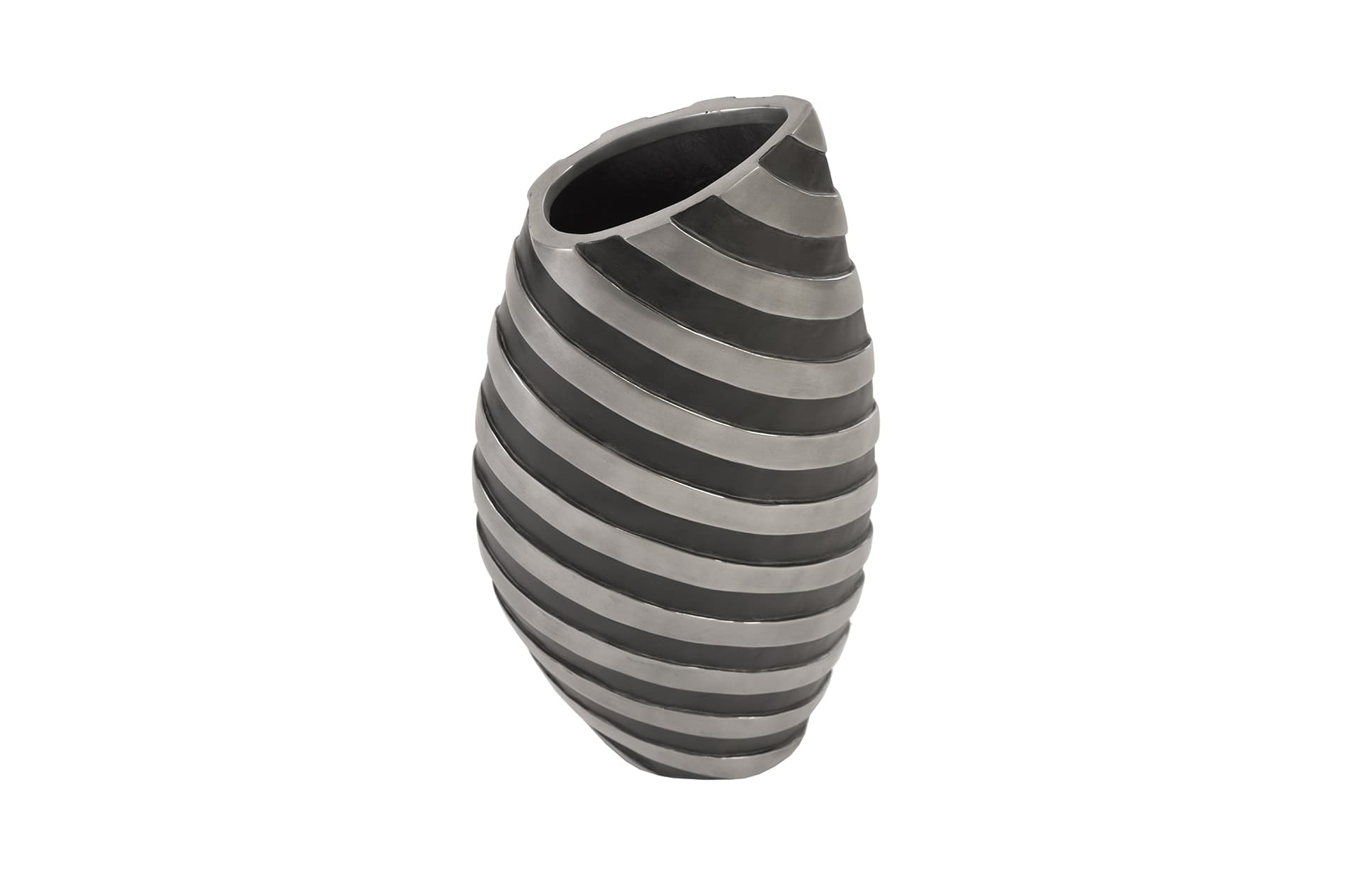 Ваза Phillips Collection Turbo Jar, Aluminum and Black — фото 3