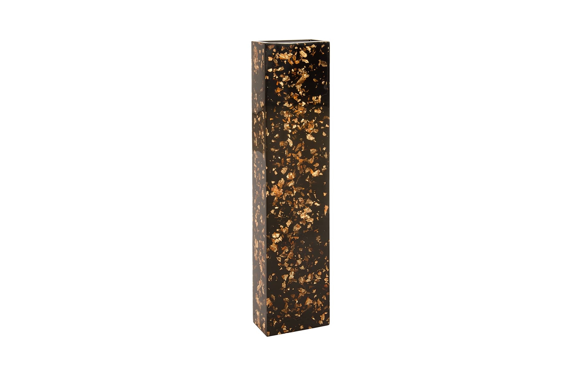 Ваза Phillips Collection Captured Gold Flake Vase, Black, SM — фото 5
