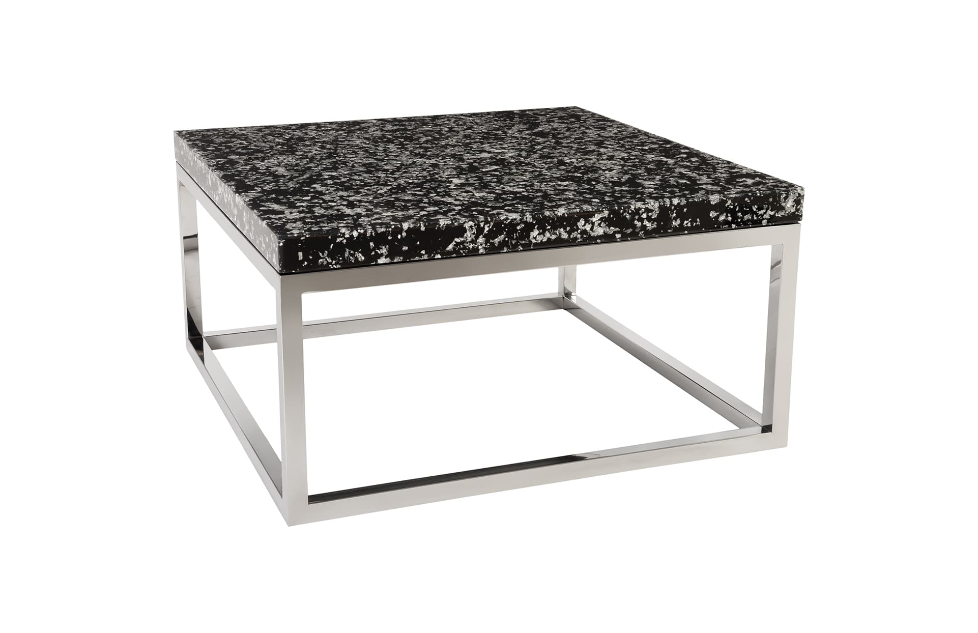 Кофейный столик Phillips Collection Captured Gold Flake, Coffee Table with Plated Brass Finish Base — фото 3