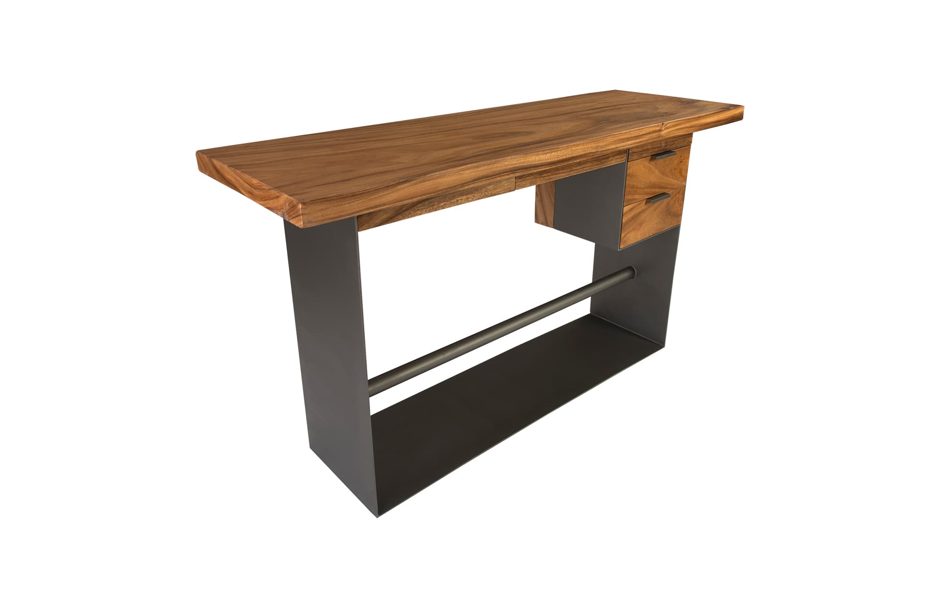 Письменный стол Phillips Collection Chamcha Wood Standing Desk, Iron Frame with Drawers, Bar Height — фото 4