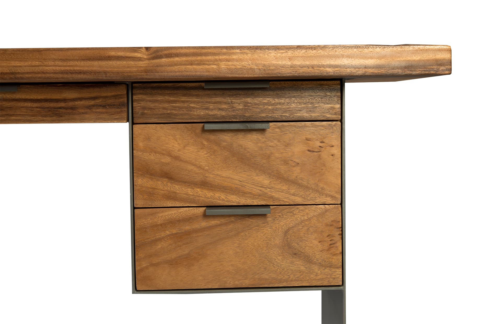 Письменный стол Phillips Collection Chamcha Wood Standing Desk, Iron Frame with Drawers, Bar Height — фото 7
