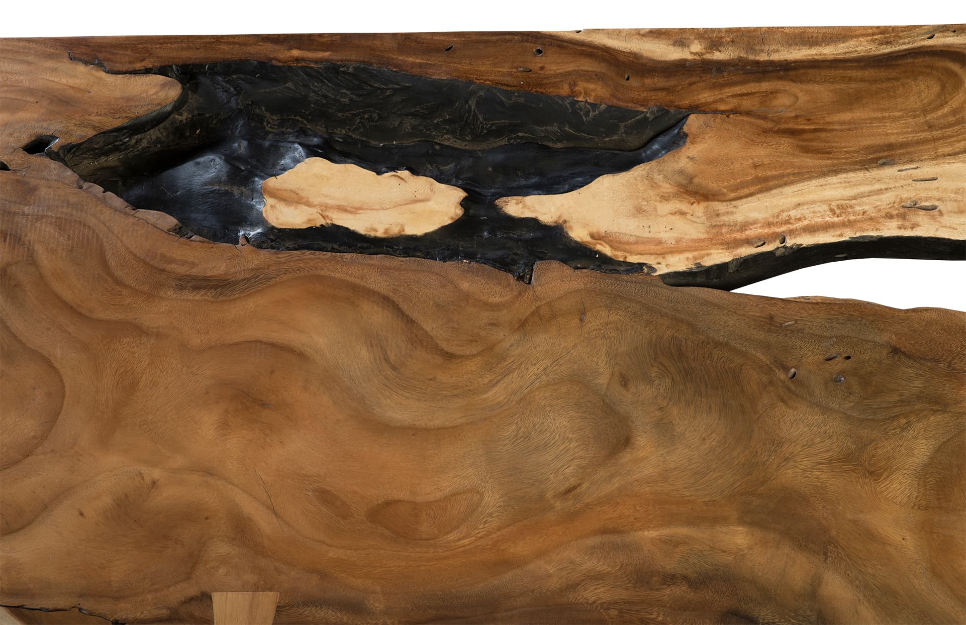 Обеденный стол Phillips Collection Chamcha Wood Dining Table, Burnt Edge — фото 4