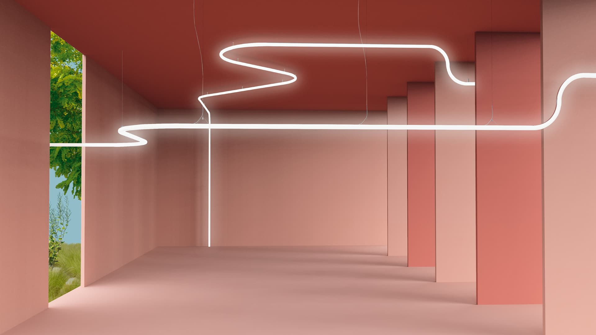 Подвесной светильник Artemide Alphabet of light system - Suspension - Curved - 45° — фото 6
