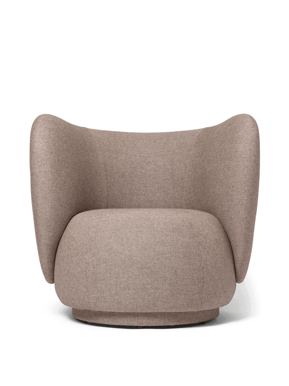 Ferm Living Rico Lounge Chair - Swivel - Main Line Flax - Coffee — фото 2