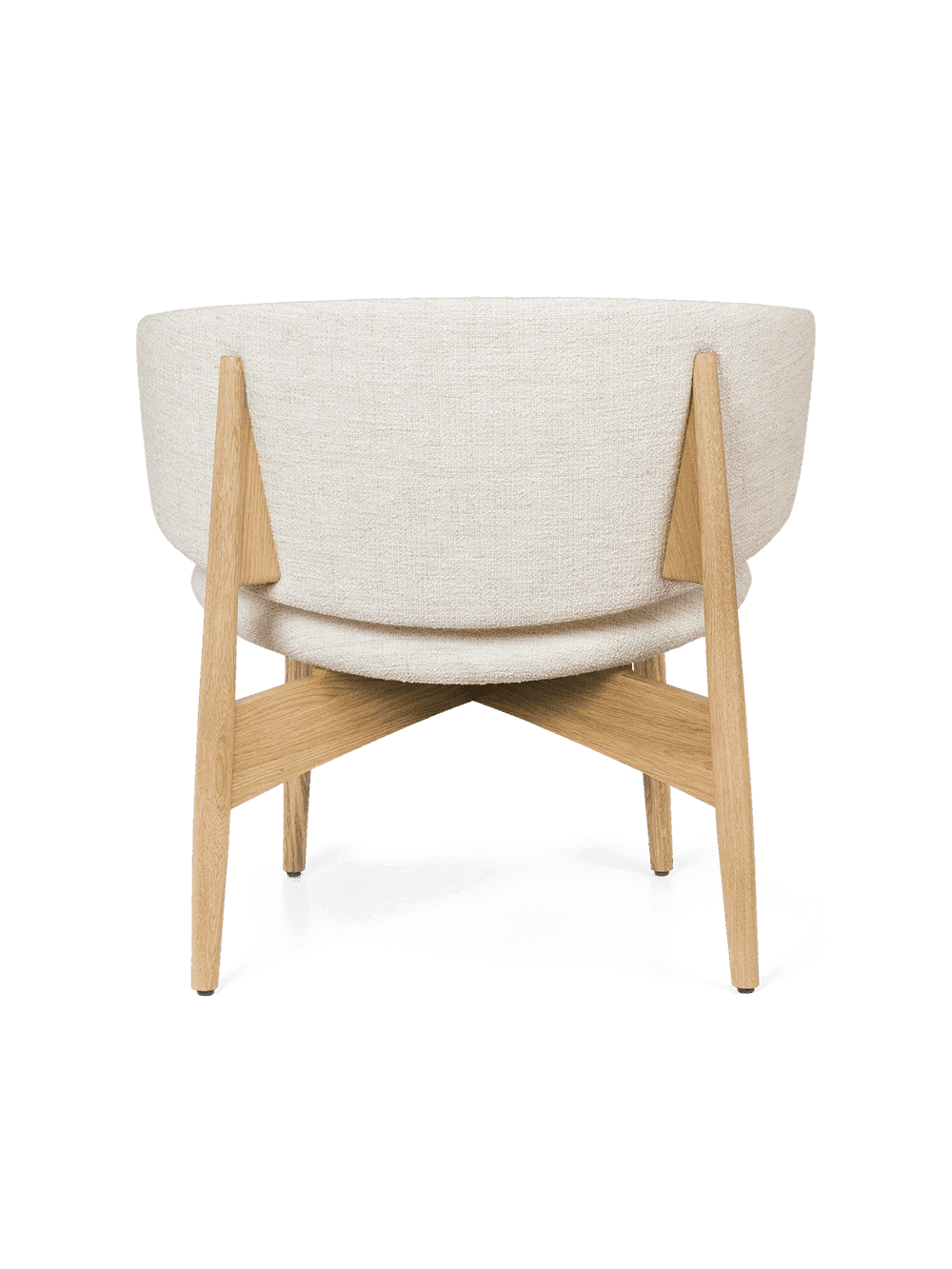 Ferm Living Herman Lounge Chair - Wood - Bouclé - Oak/Off-White — фото 5