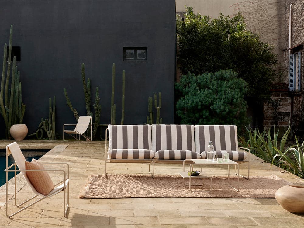 Ferm Living Desert 3-seater - Cashmere - Stripe - Chocolate — фото 3