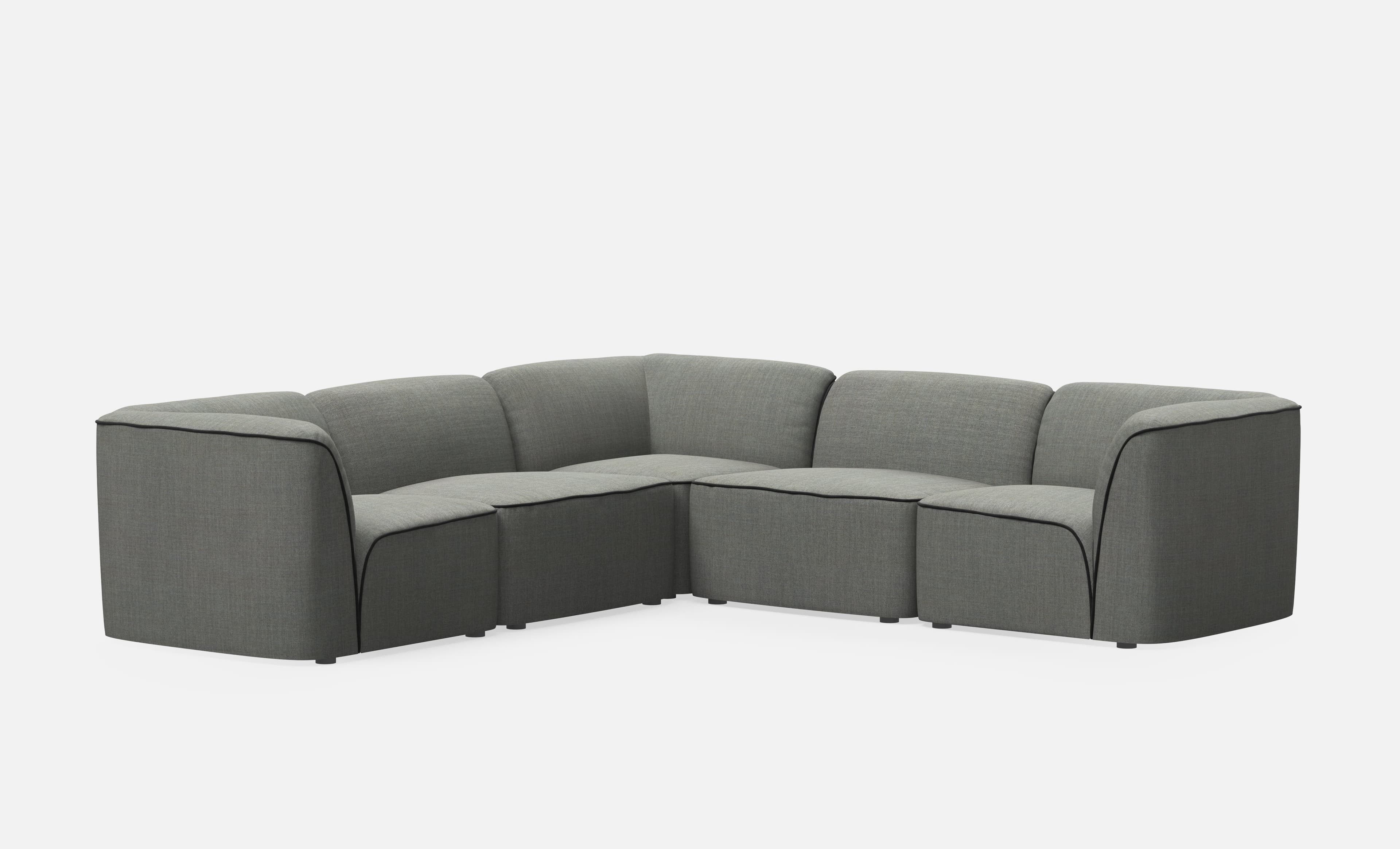 WOUD Flora sectional 3 - Dark grey — фото 3