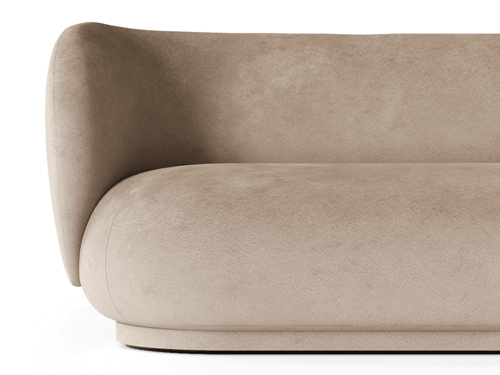 Ferm Living Rico Divan Left - Faded Velvet - Sand — фото 3