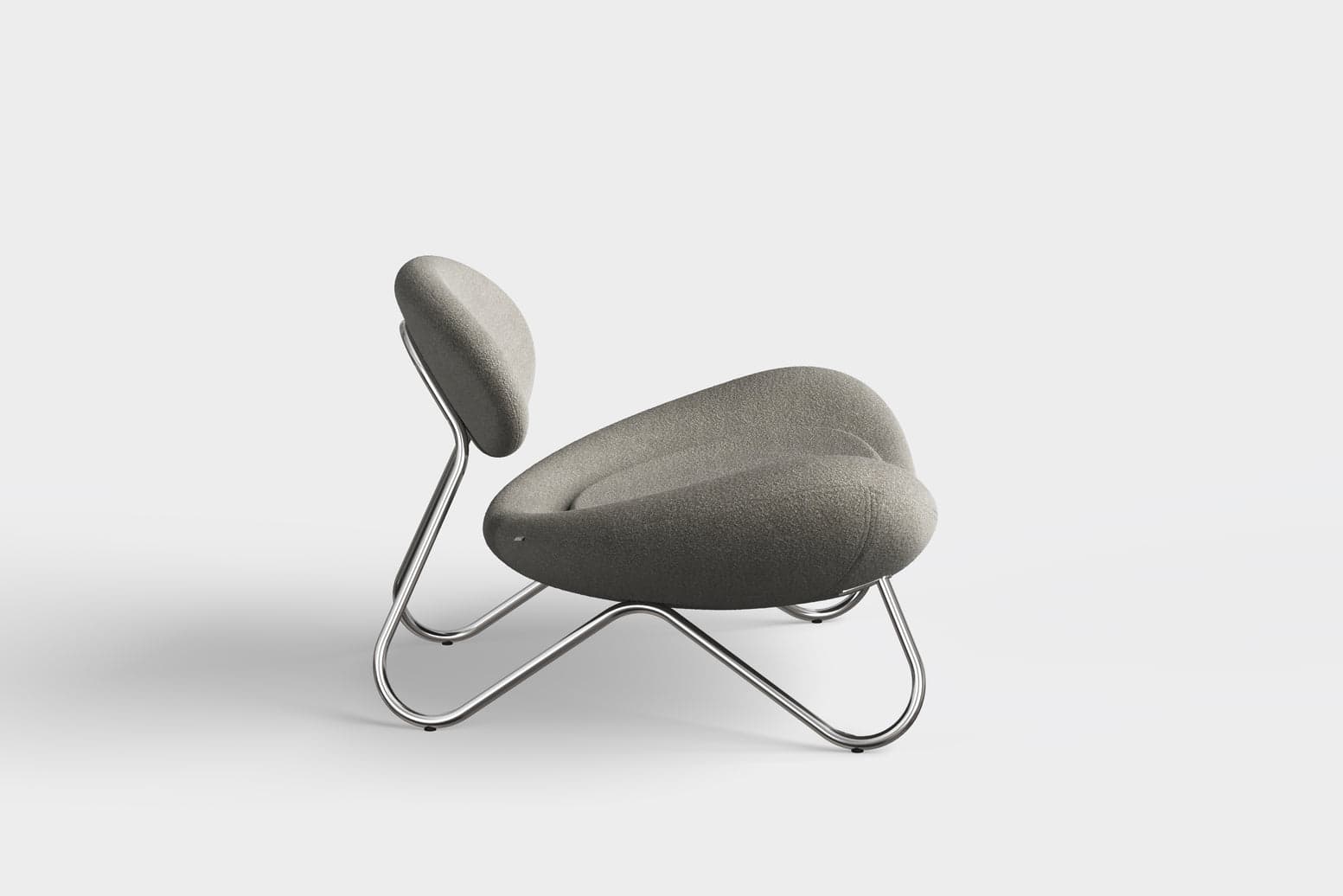 WOUD Meadow lounge chair - Warm grey/Chrome — фото 3