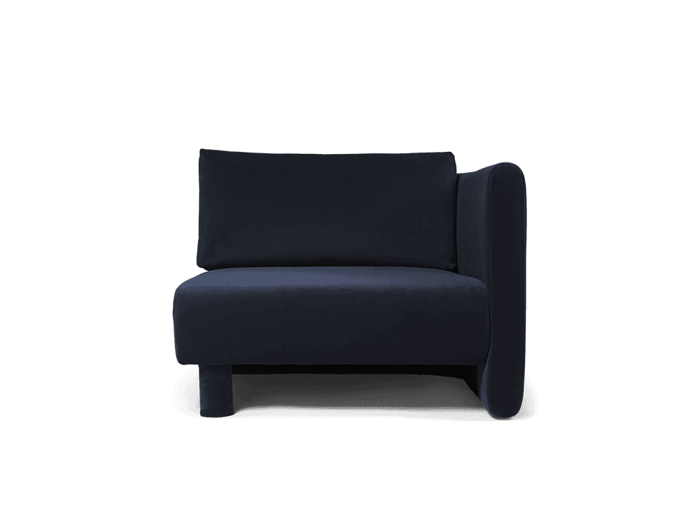 Ferm Living Dase Sofa Armrest Right - Rich Velvet - Navy — фото 2