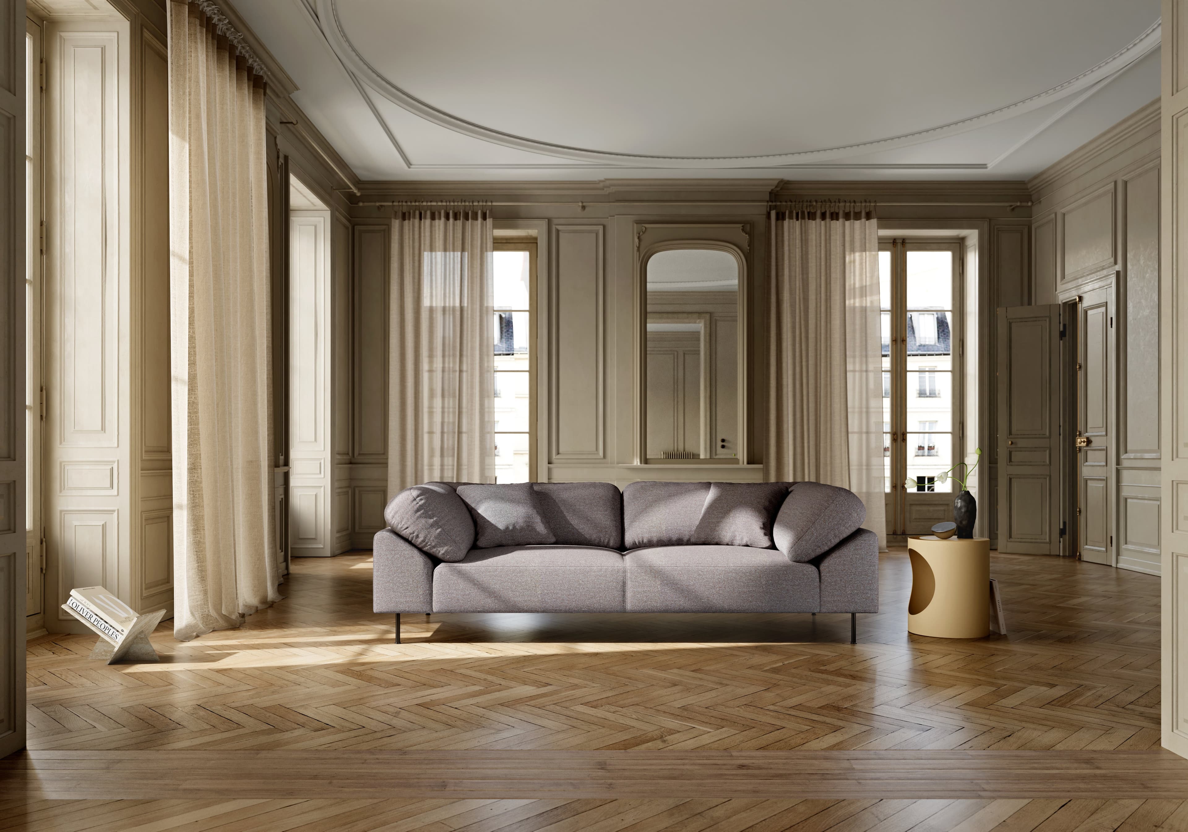 WOUD Collar 2.5-seater - Brown bouclé — фото 3