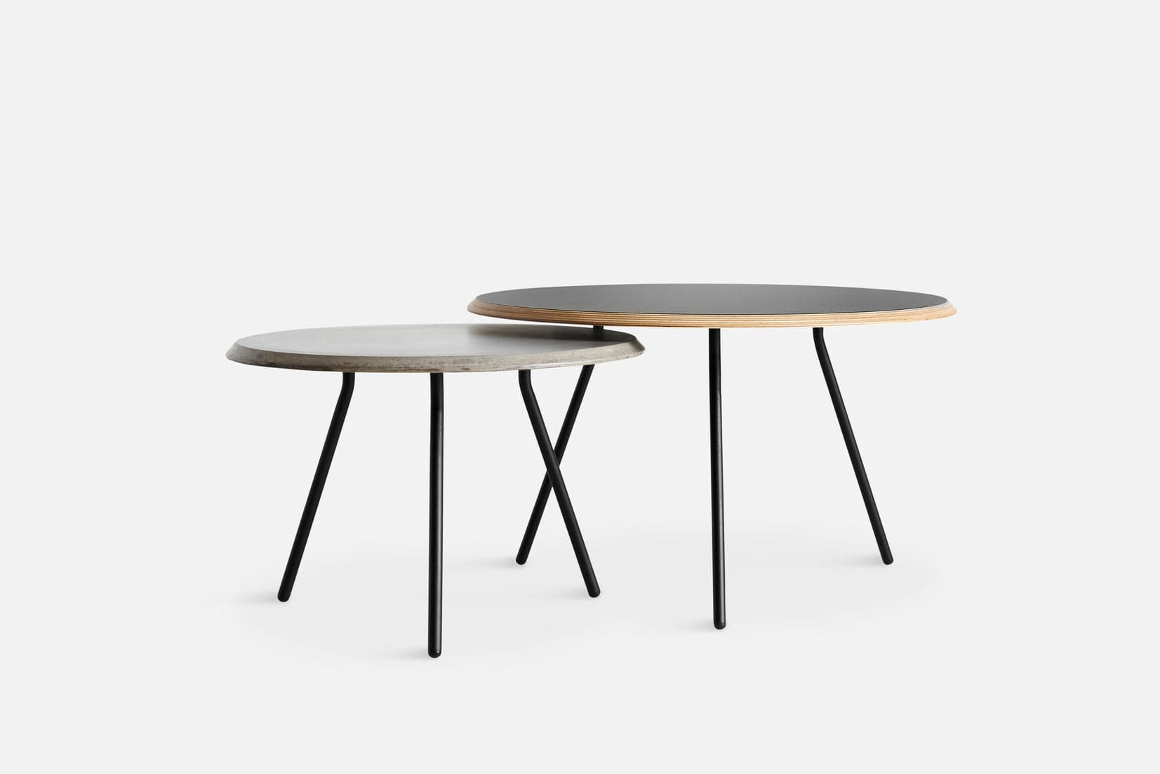 WOUD Soround coffee table - Black (Ø75xH44,50) — фото 4