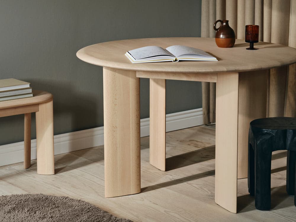 Ferm Living Bevel Table - Round Ø117 - White Oiled Oak — фото 3
