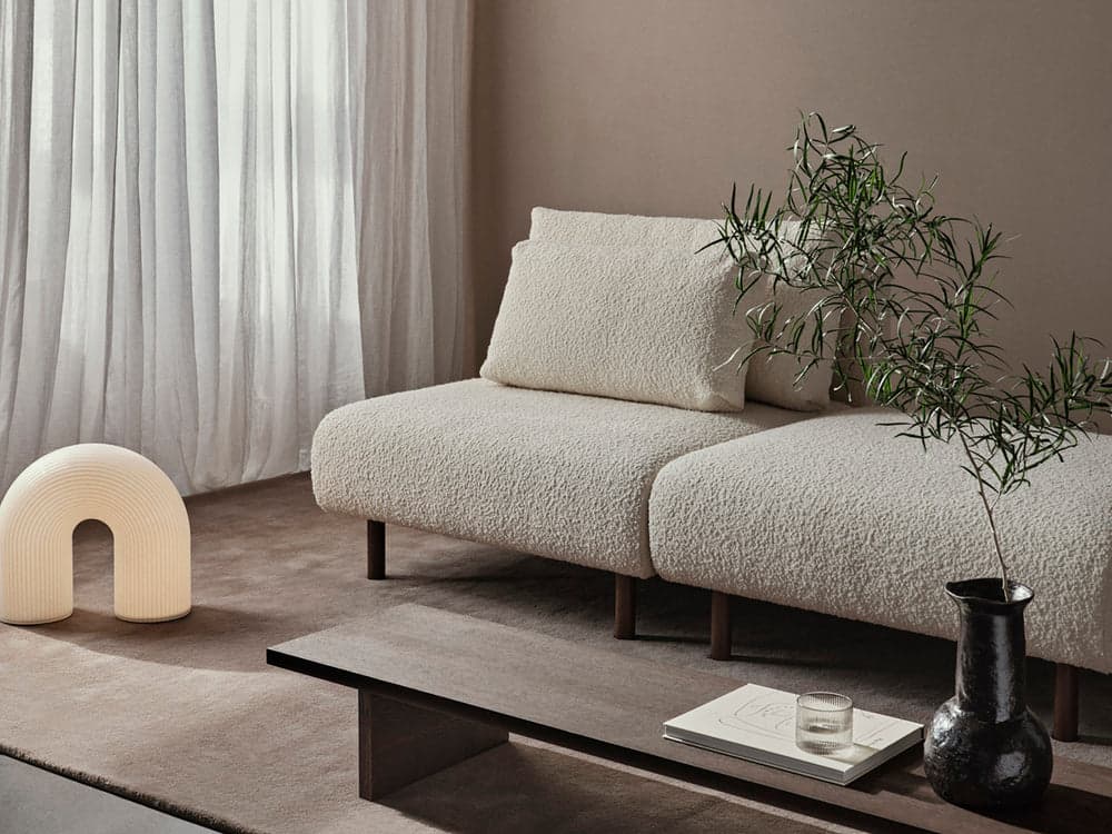 Ferm Living Dase Sofa Center - Nordic Bouclé - Off-White — фото 3