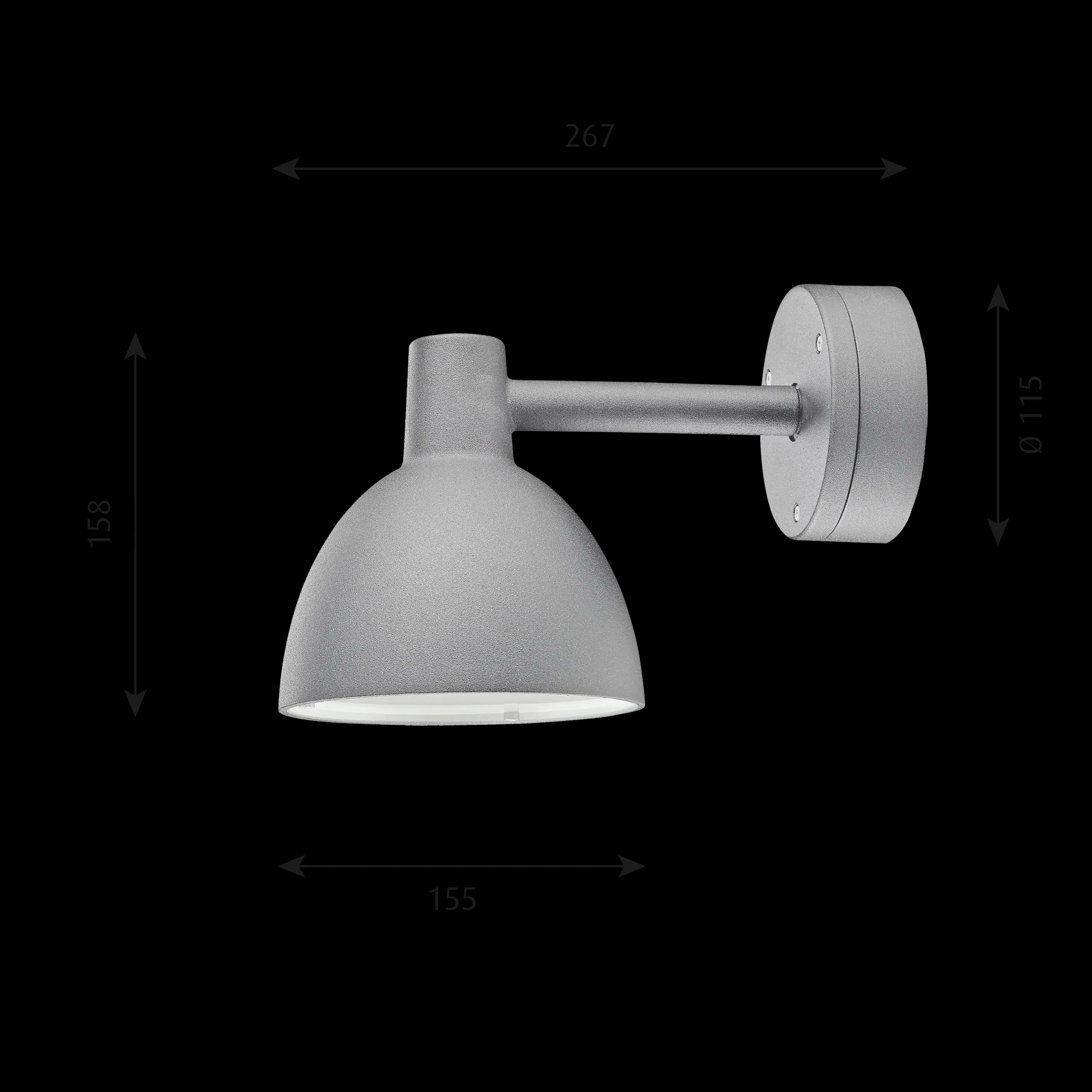 Louis Poulsen Toldbod 155 Outdoor Wall Lamp Aluminium colour texture — фото 6