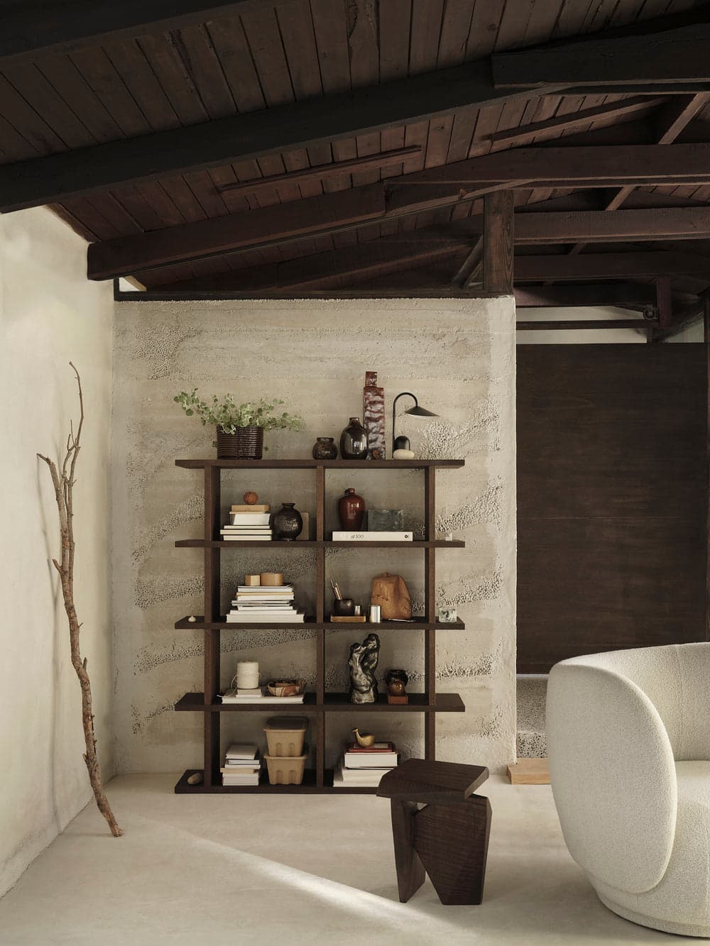 Ferm Living Kona Bookcase - 2x4 - Dark Stained Oak — фото 3