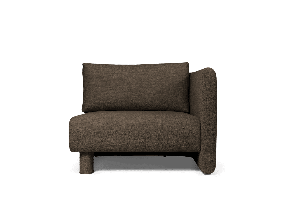 Ferm Living Dase Sofa Armrest Right - Soft Bouclé - Dark Brown — фото 2
