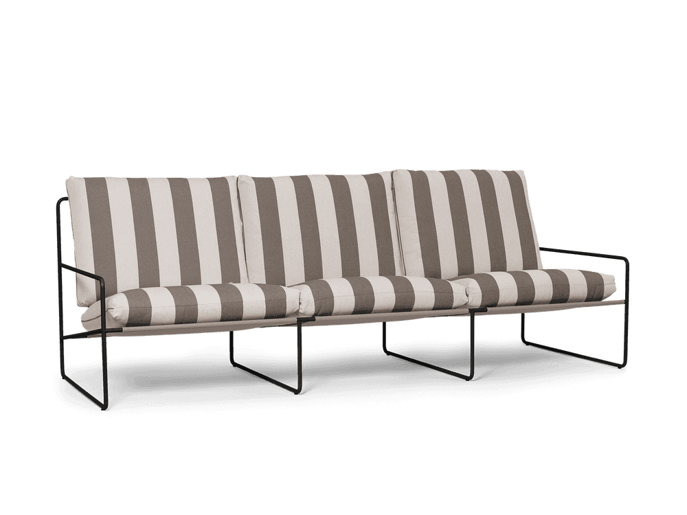 Ferm Living Desert 3-seater - Black - Stripe - Chocolate — фото 3