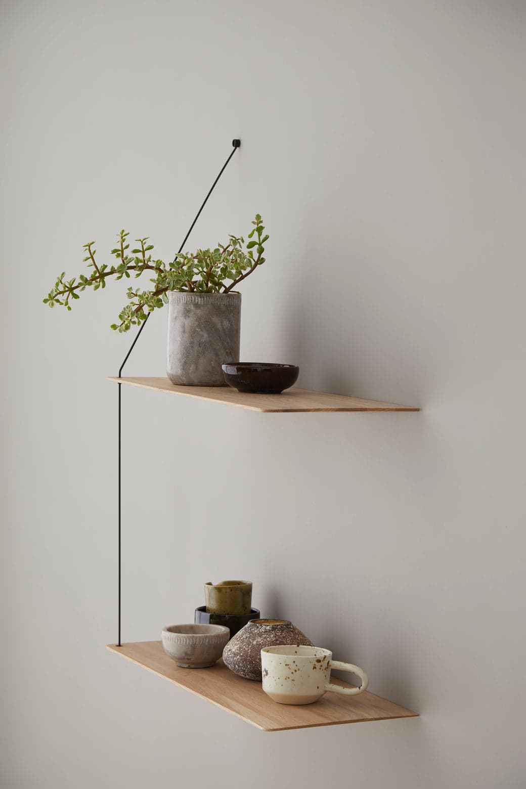 WOUD Stedge shelf (60 cm) - White pigmented oak — фото 3