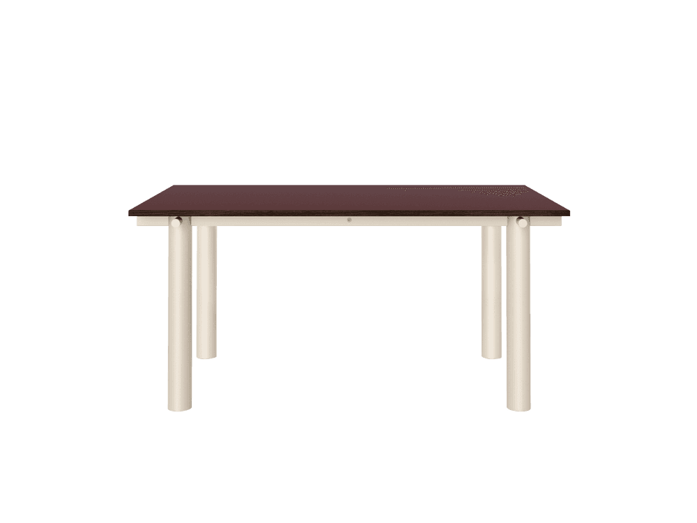 Ferm Living Atura Dining Table - Light Cashmere/Burgundy Linoleum — фото 3