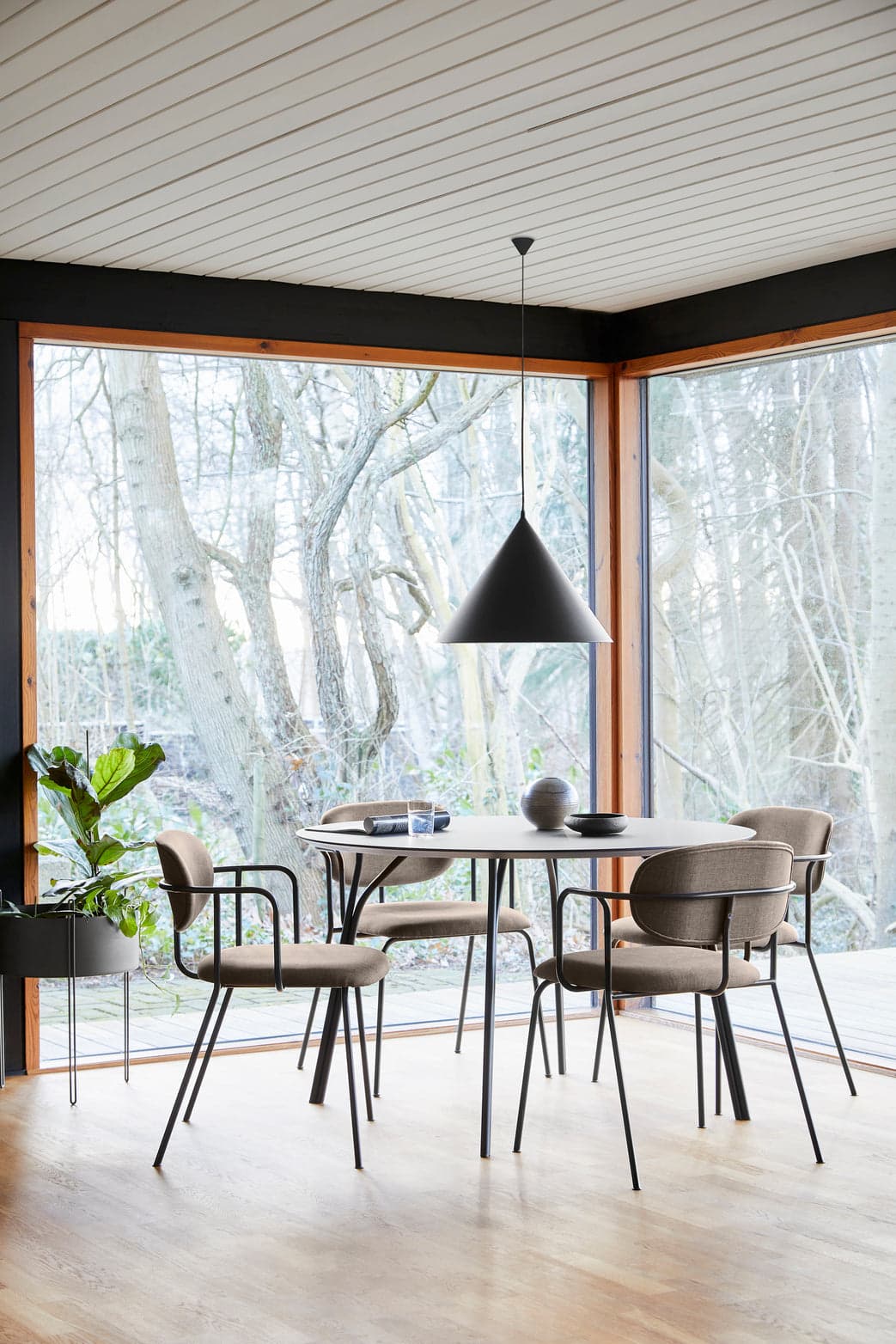 WOUD Tree dining table (120 cm) - Charcoal black/black — фото 4
