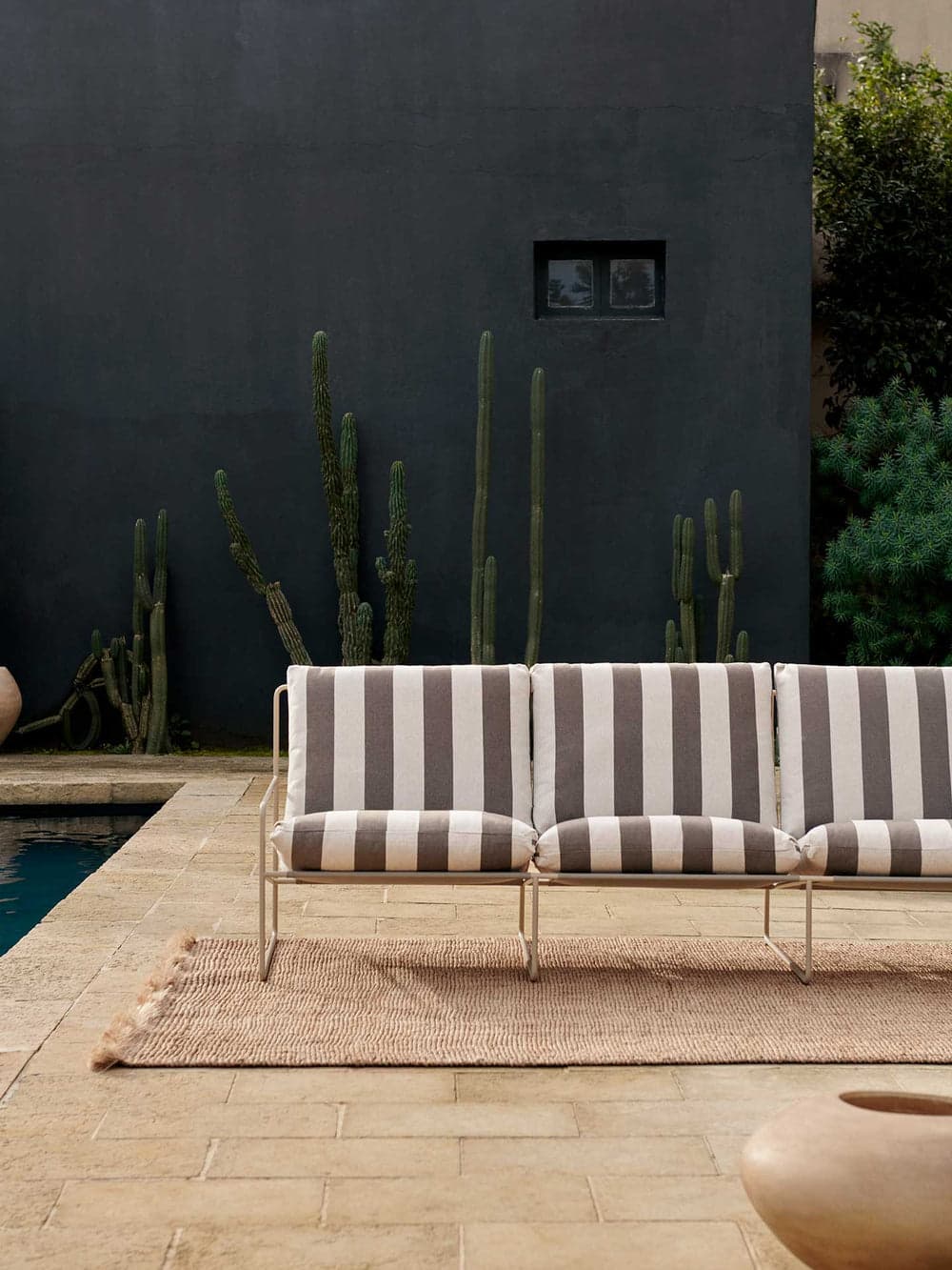 Ferm Living Desert 3-seater - Cashmere - Stripe - Chocolate — фото 4