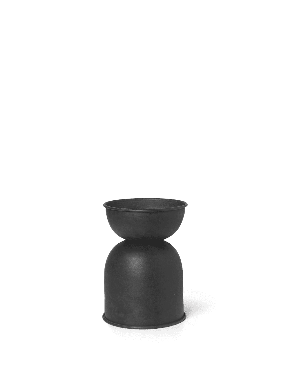 Ferm Living Hourglass Pot - Extra Small - Black — фото 4