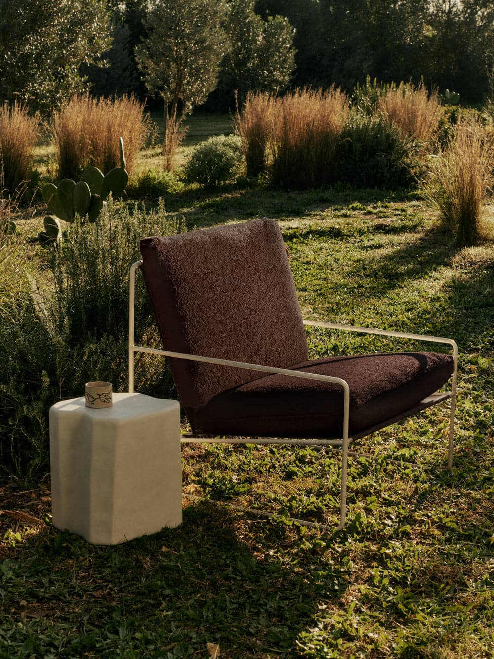 Ferm Living Desert 1-seater - Cashmere - Pure Bouclé - Chestnut — фото 3