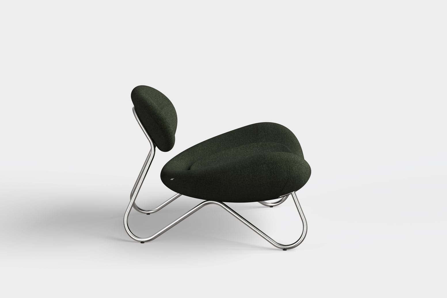 WOUD Meadow lounge chair - Pine/Brushed steel — фото 3