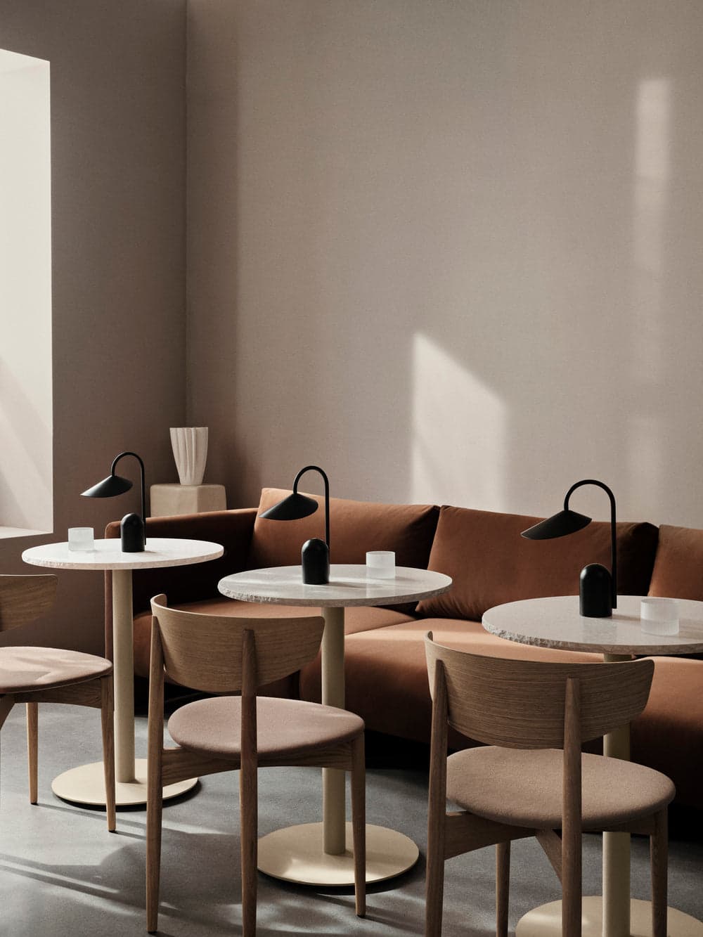 Ferm Living Mineral Café Table - Bianco Curia - Cashmere — фото 3