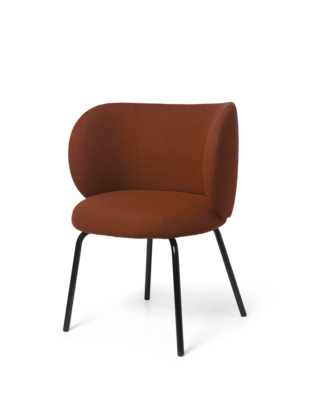 Ferm Living Rico Dining Chair - Black - Tonus - Red Brown — фото 4