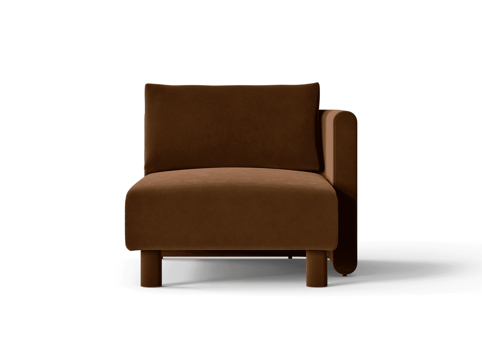 Ferm Living Dase Sofa Chaise Longue Right - Rich Velvet - Soft Brown