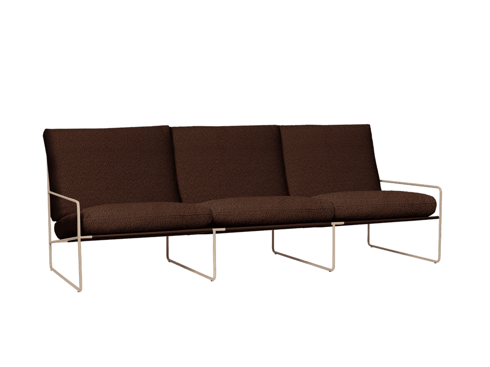 Ferm Living Desert 3-seater - Cashmere - Pure Bouclé - Chestnut — фото 3