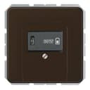 USB розетка для зарядки мобильных устройств тип C, 5-60W, коричневый, CD серия, Jung