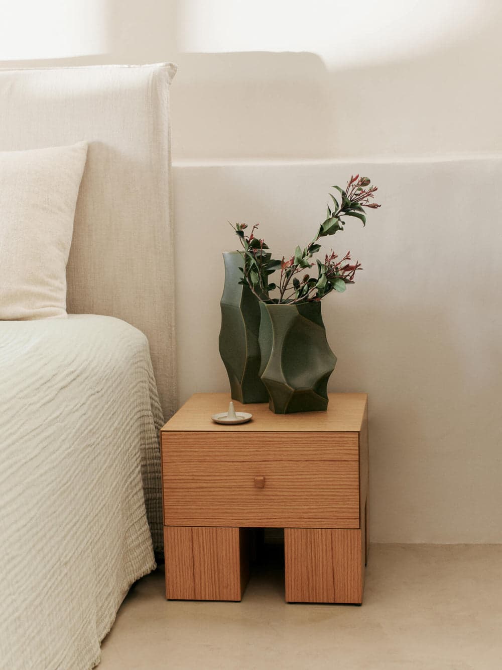 Ferm Living Kuben Bedside Table - 1x1 - Natural Oak Veneer — фото 3