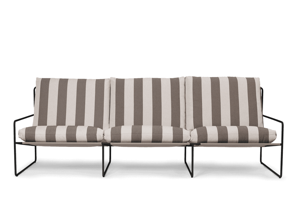 Ferm Living Desert 3-seater - Black - Stripe - Chocolate — фото 2