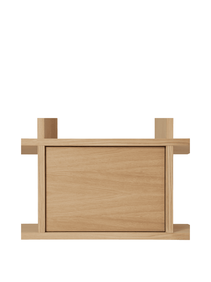 Ferm Living Kona Bookcase Cabinet Insert - Natural Oak Veneer