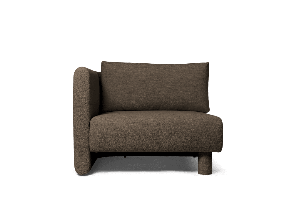 Ferm Living Dase Sofa Armrest Left - Soft Bouclé - Dark Brown — фото 2