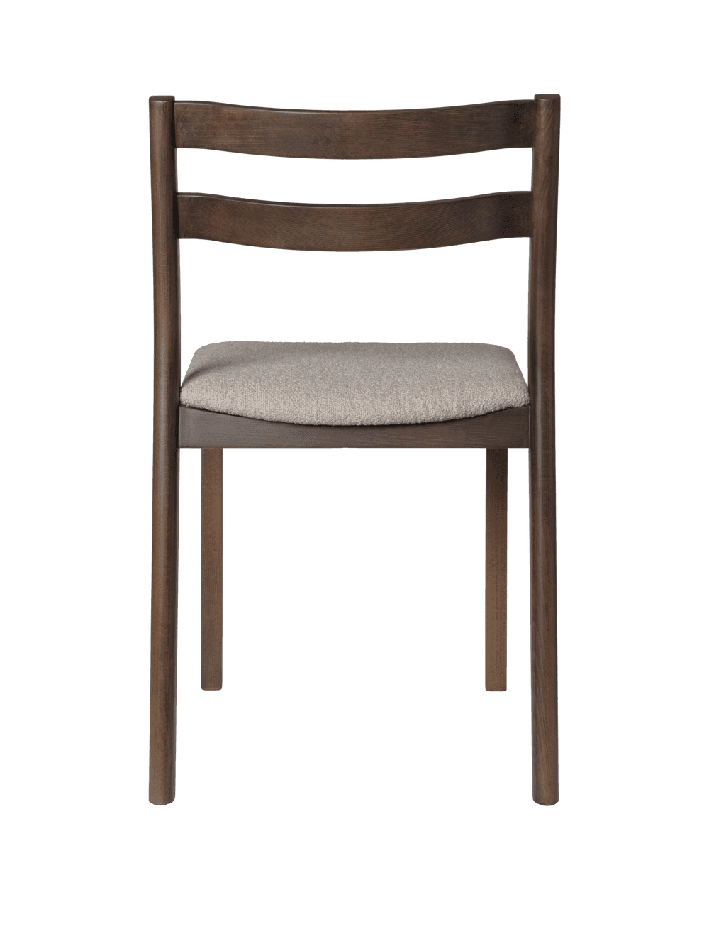 Ferm Living Boda Dining Chair - Upholstered Seat - Soft Bouclé - Dark Stained Beech/Natural — фото 7