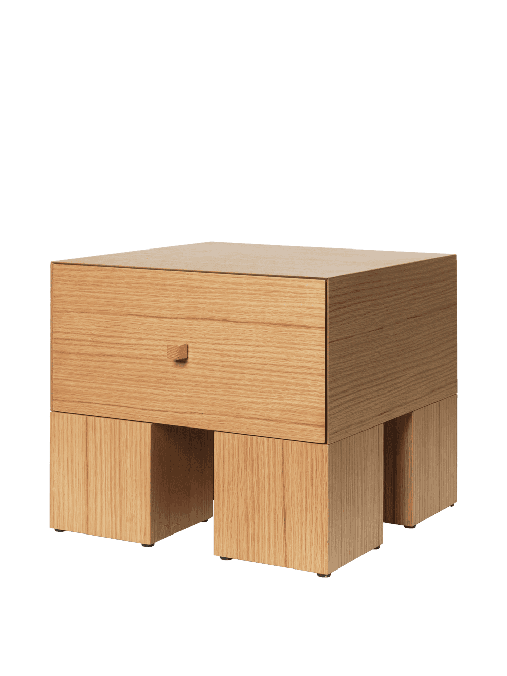 Ferm Living Kuben Bedside Table - 1x1 - Natural Oak Veneer — фото 5