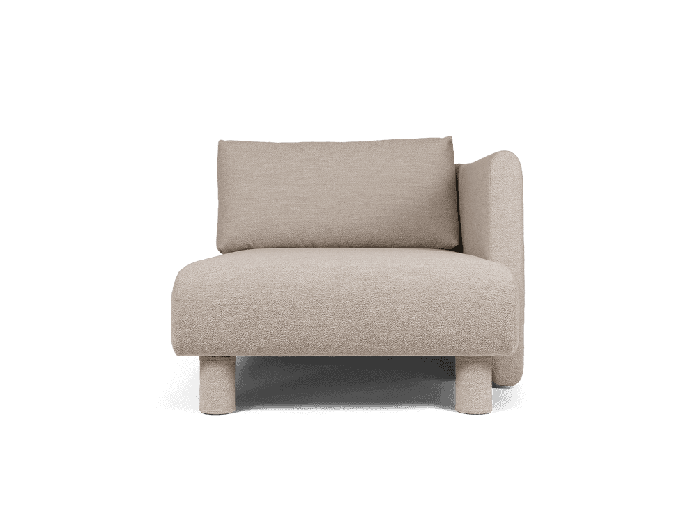 Ferm Living Dase Sofa Chaise Longue Right - Soft Bouclé - Natural — фото 2