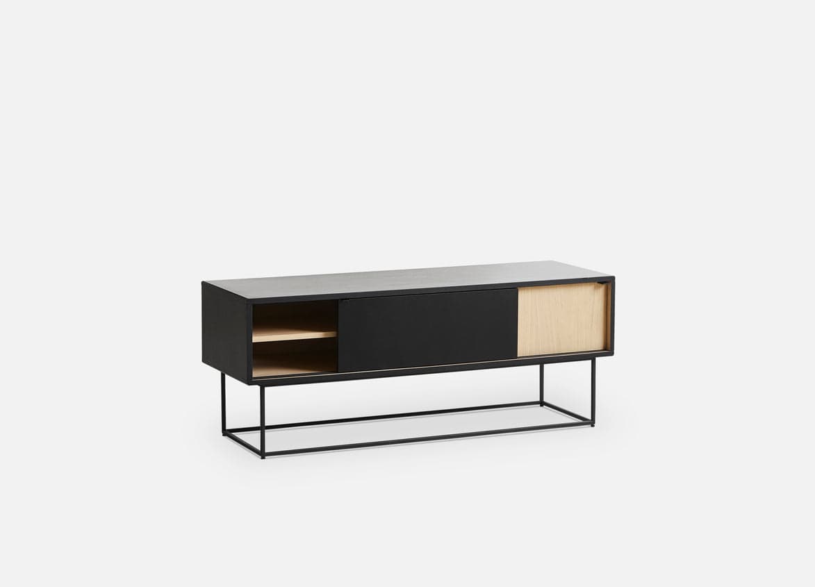 WOUD Virka sideboard (Low) - Oak/black — фото 4