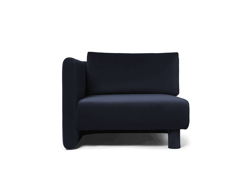 Ferm Living Dase Sofa Armrest Left - Rich Velvet - Navy — фото 2