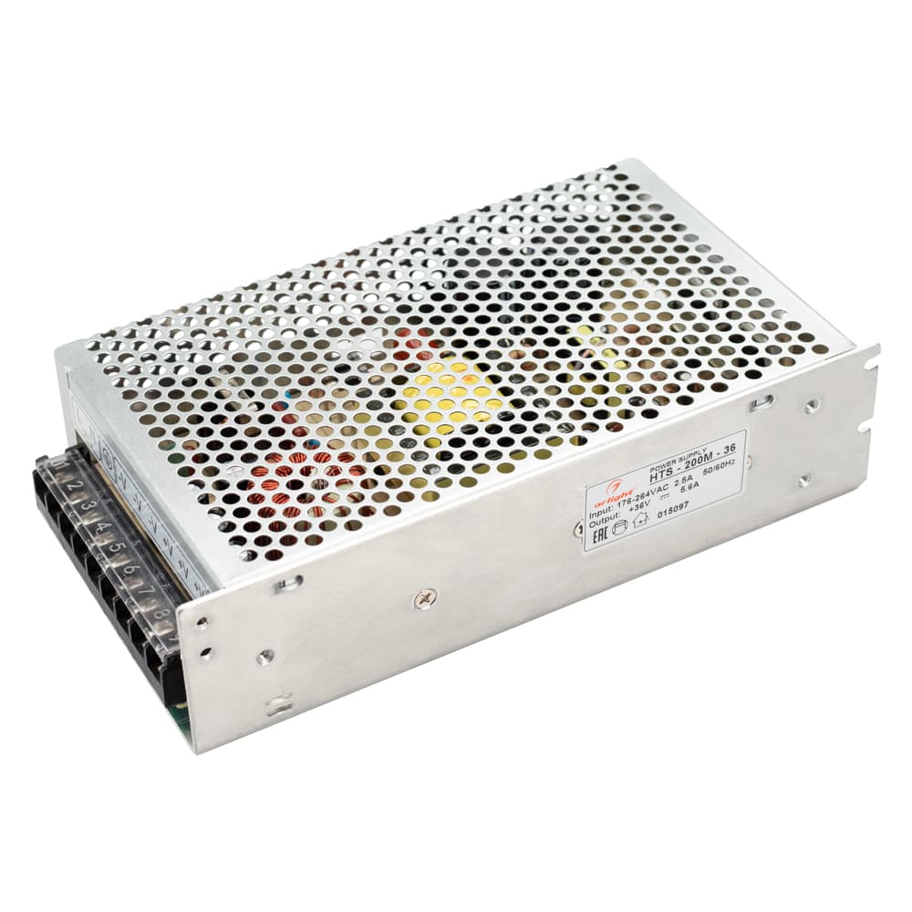 Блок питания HTS-200M-36 (36V, 5.6A, 200W) (Arlight, IP20 Сетка, 3 года) 015097